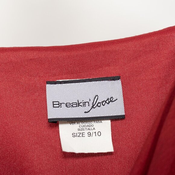 90s Vintage Maroon Slip Dress, Beaded Straps, Small - Picture 8 of 10